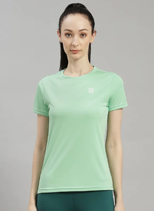 Women Green Solid Top