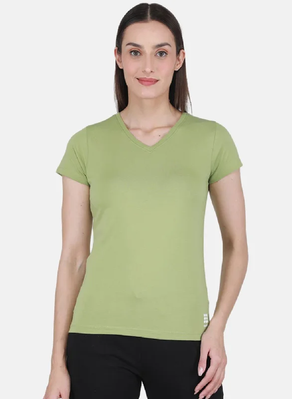 Rock-it Women Green Solid Top