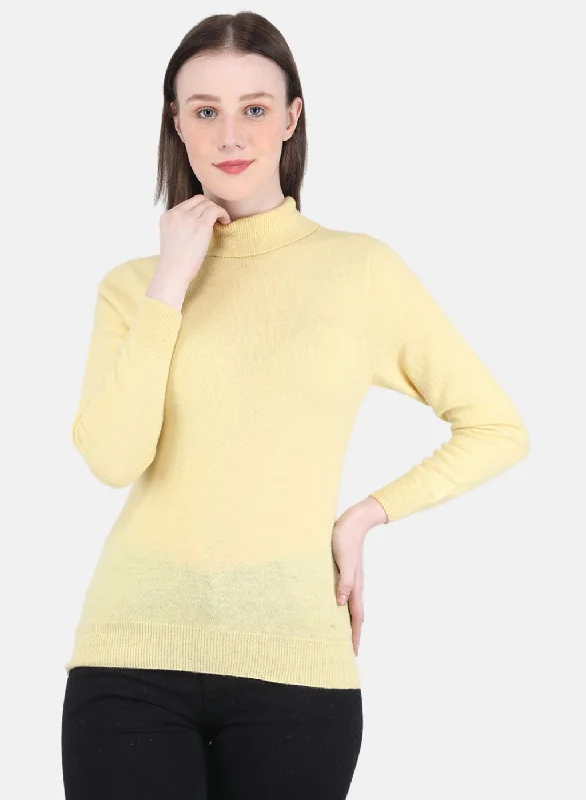 Women Yellow Solid Top