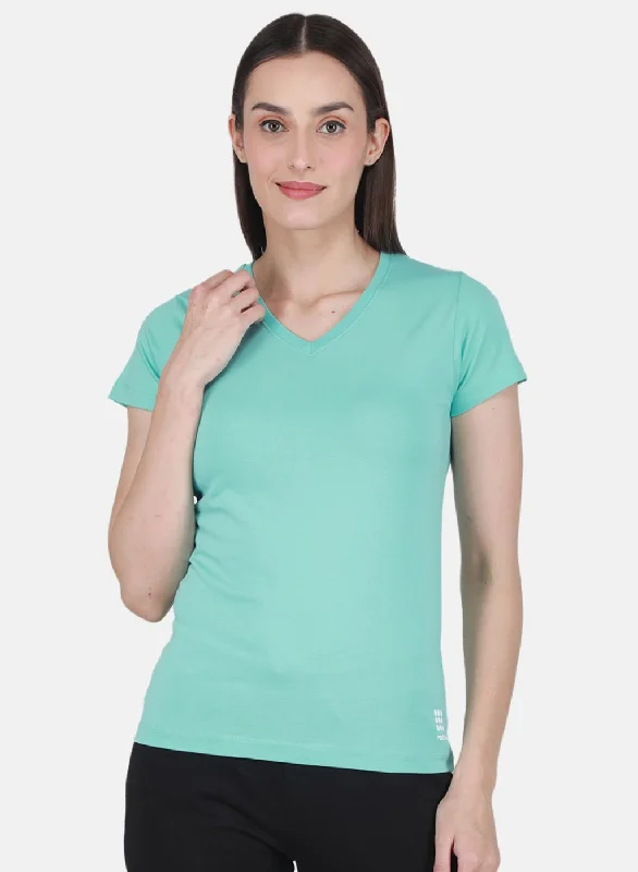 Rock-it Women Turquoise Blue Solid Top