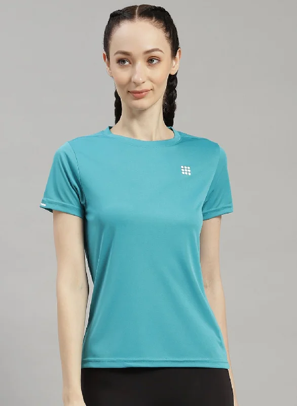 Women Blue Solid Top