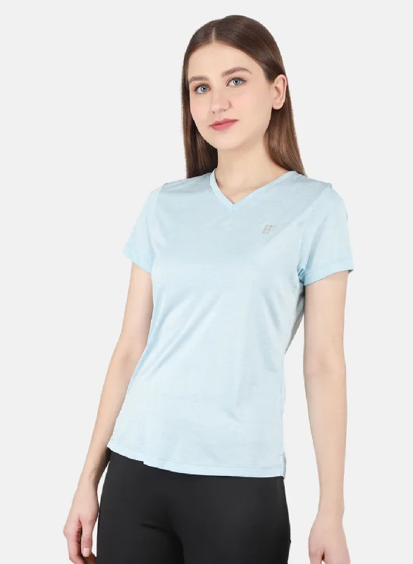 Women Blue Solid Top