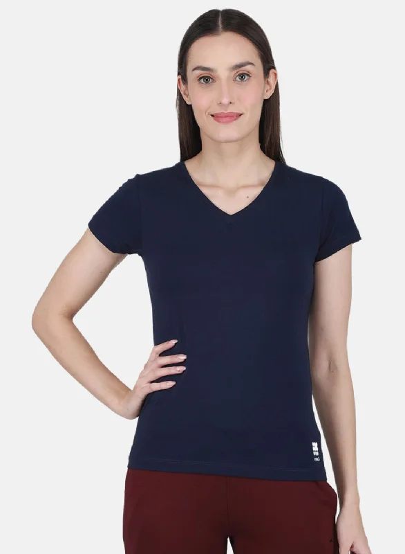 Rock-it Women NAvy Blue Solid Top