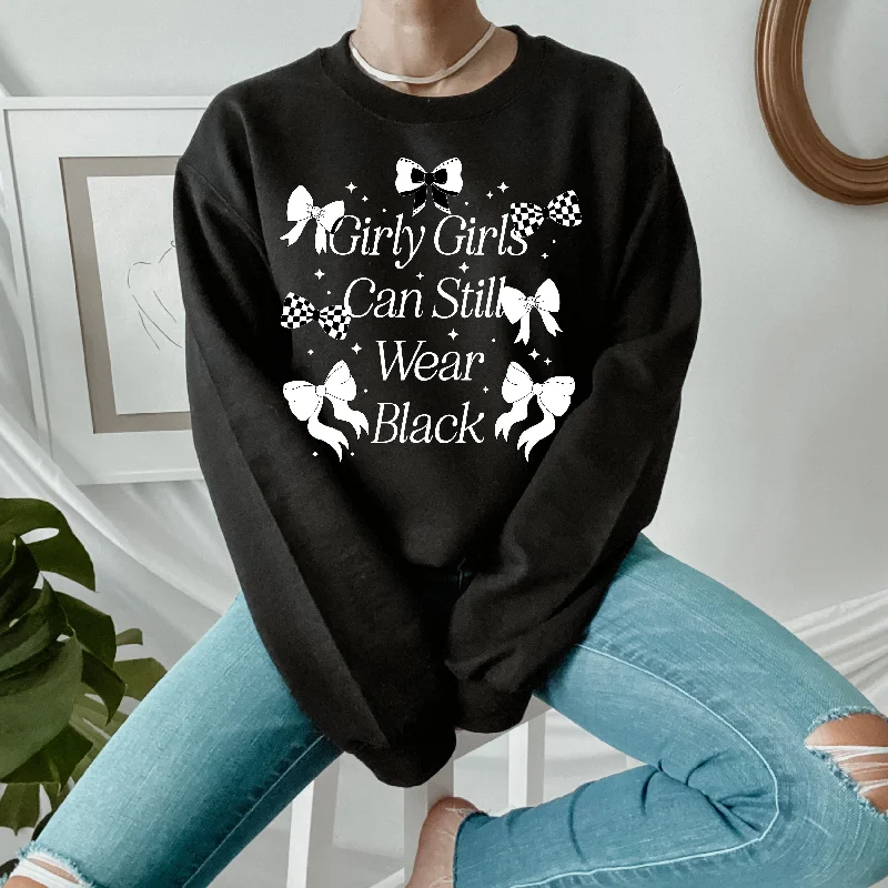 Girly Girls Can Still Wear Black Retro Sweatshirt