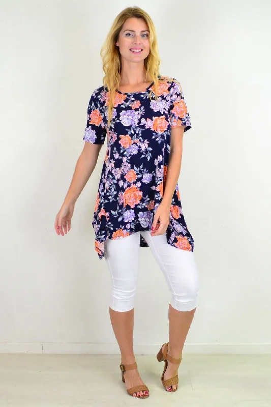 Floral Flamingo Tunic Top