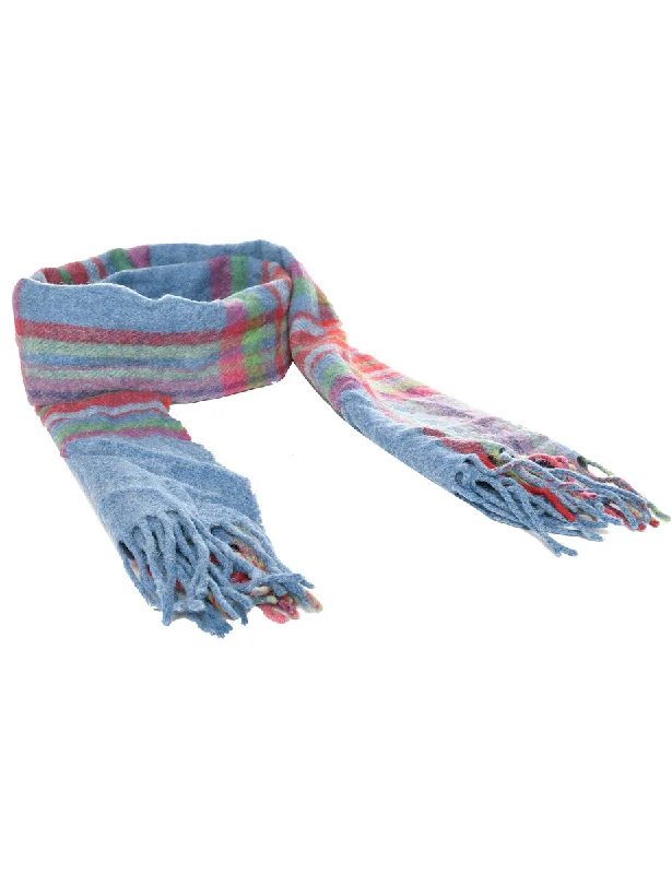 Checked Winter Scarf - M