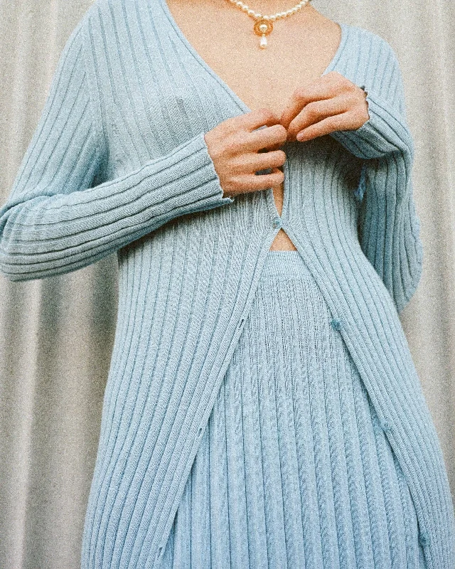 Long cardigan in fine cotton