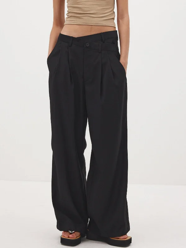 BerryBetty - Low Rise Criss Cross Suit Pants