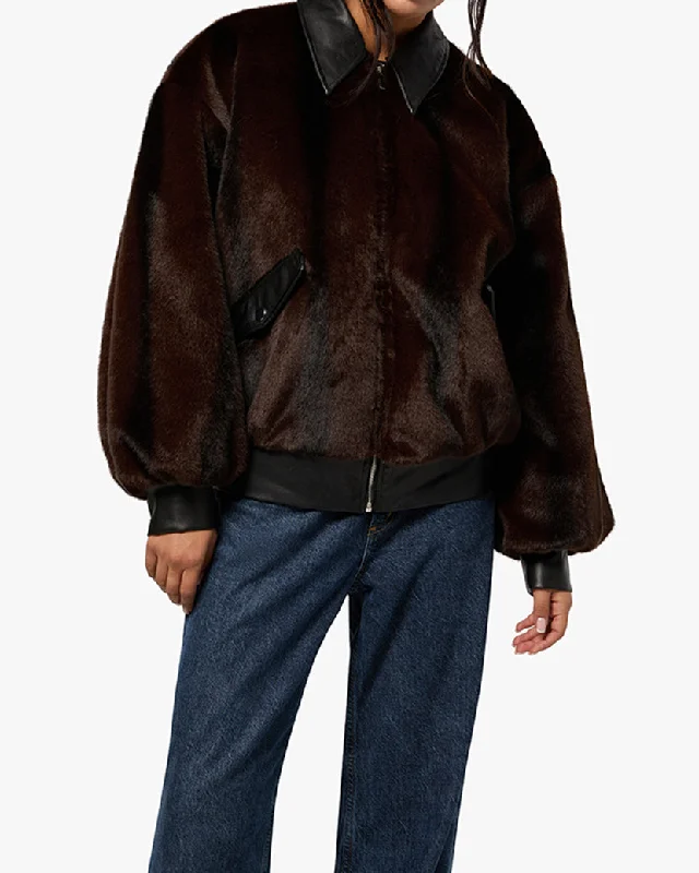 Faux Fur Bomber Jacket