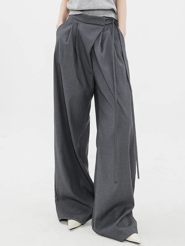 BerryBetty - Tied Oversized Wide Leg Pants