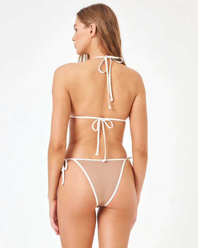 Levy Bikini Bottom Bitsy Saddle Cream