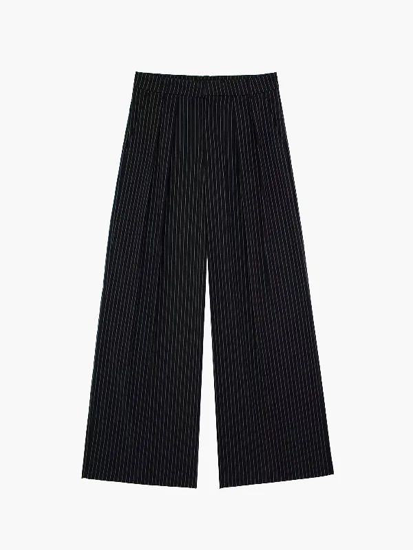 BerryBetty - Challenge Accepted Pinstripe Wide Leg Pants