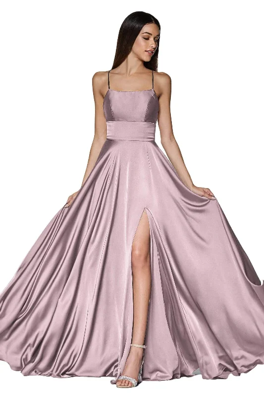 Cinderella Divine - Straight Across A-Line Evening Dress CJ527 - 1 pc Dusty Rose In Size 16 Available