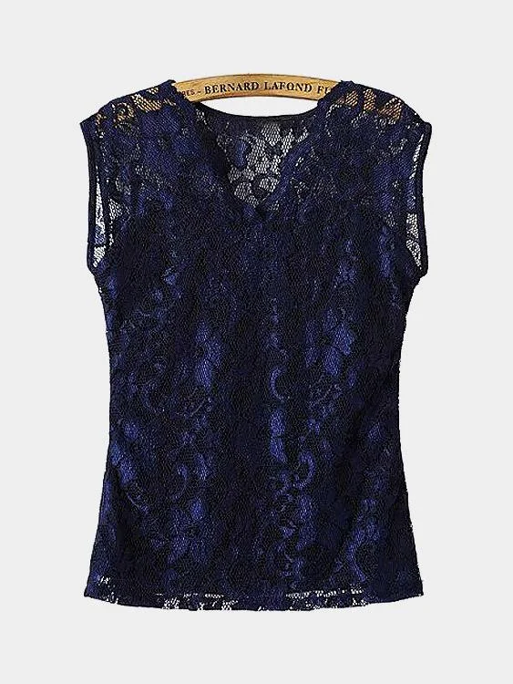 Custom V-Neck Lace Top Camis