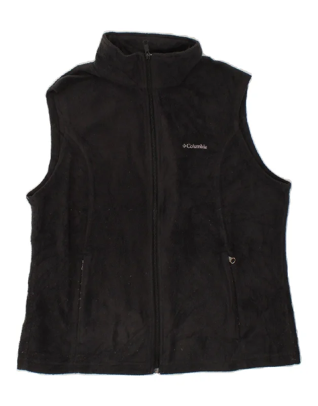 COLUMBIA Womens Fleece Gilet UK 18 XL Black Polyester