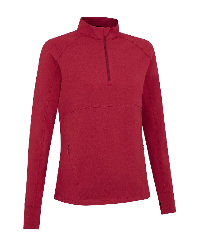 CALLAWAY Lightweight Knit Heathered 1/4 Zip Top CGKFE074 Persian Red