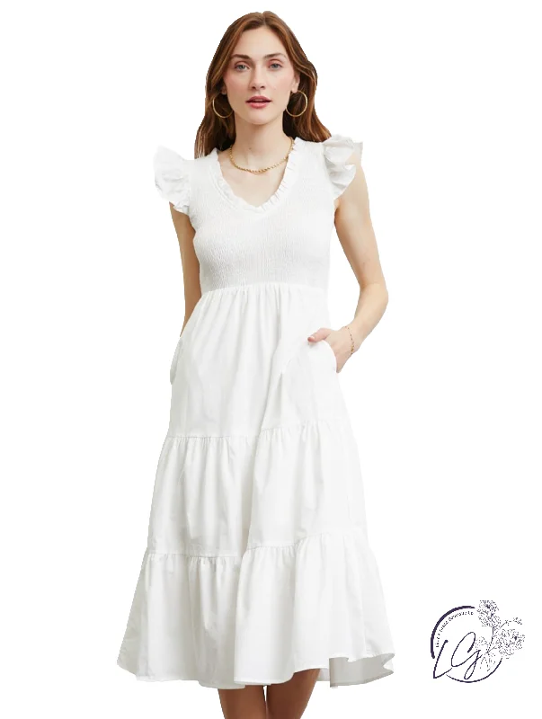 Gentle Waves Poplin Dress