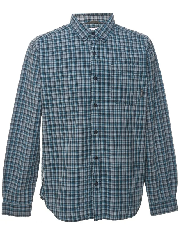 Columbia Checked Navy & Dark Grey Shirt - L