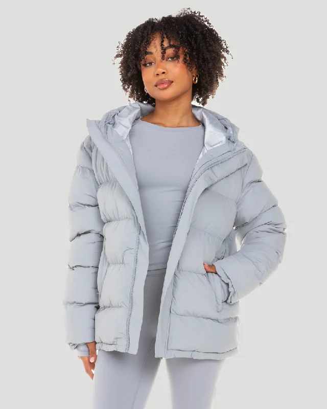 Unisex Puffer Jacket - Steel Grey