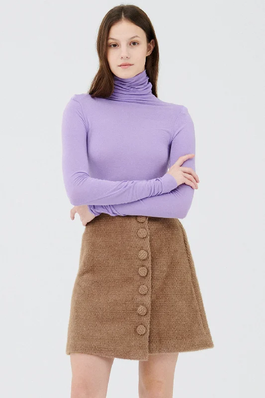 Zoe High Neck Long Sleeve Top