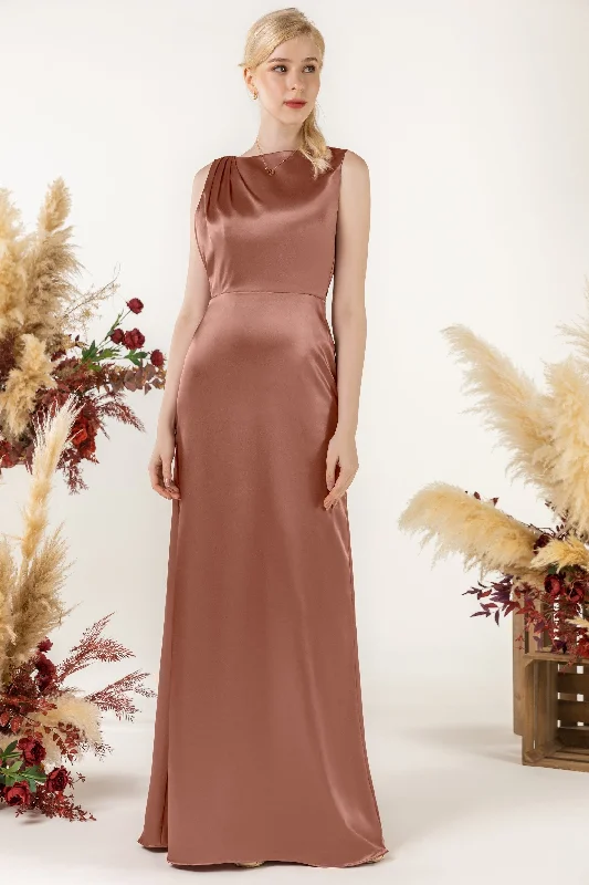 Trumpet Luxe Satin Bridesmaid Dress Formal Dresses CB0510