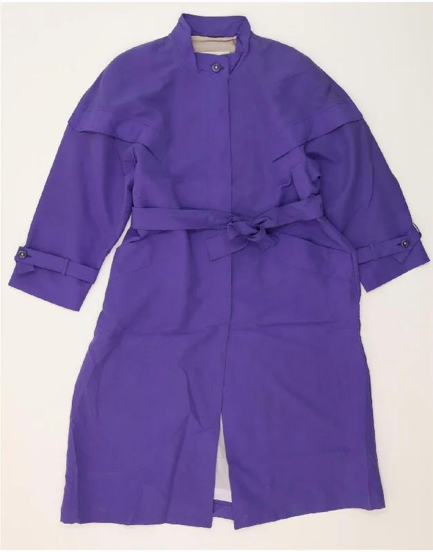 LONDON FOG Womens Overcoat US 16 2XL Purple Polyester