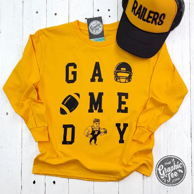 GAME DAY YOUTH Long Sleeve Gold Tee