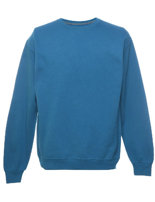 Teal Plain Sweatshirt - M