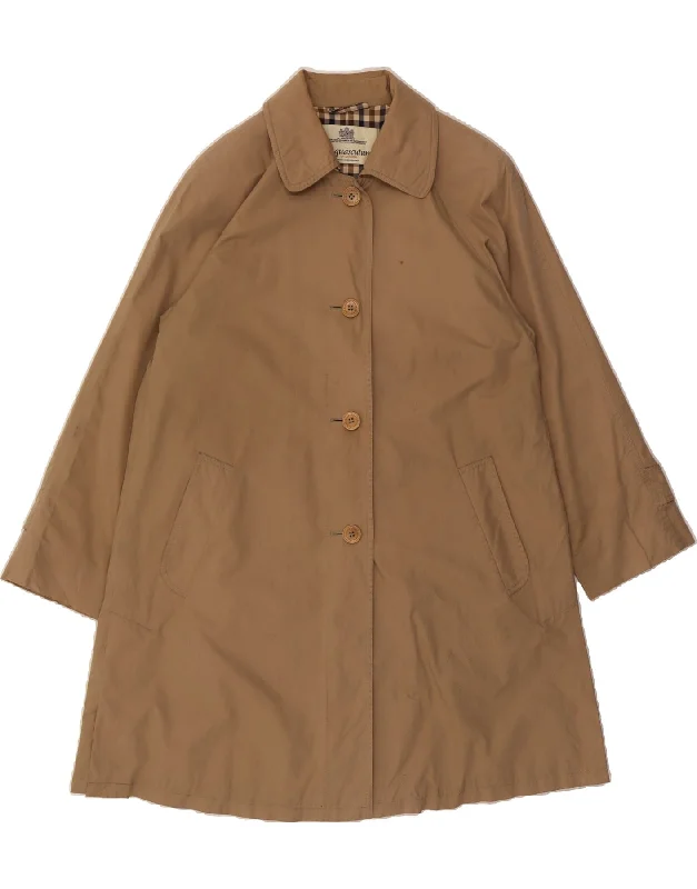 AQUASCUTUM Womens Trench Coat UK 14 Medium Brown