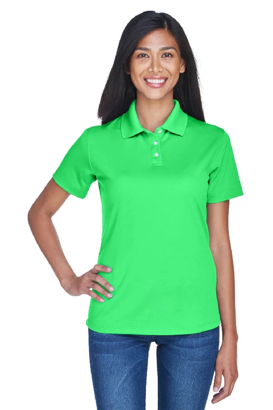 UltraClub Womens Cool & Dry Performance Moisture Wicking Short Sleeve Polo Shirt - Cool Green