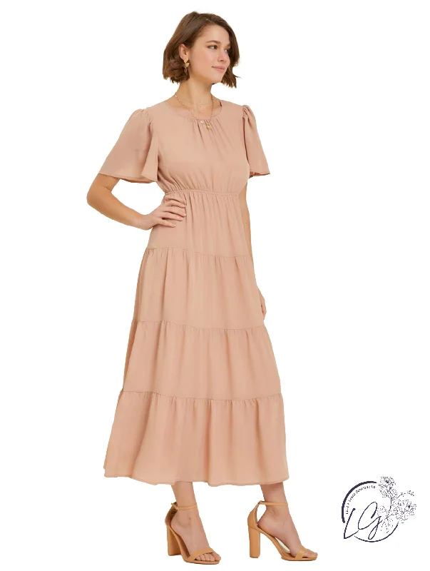 Elegant Ease Tiered Midi Dress