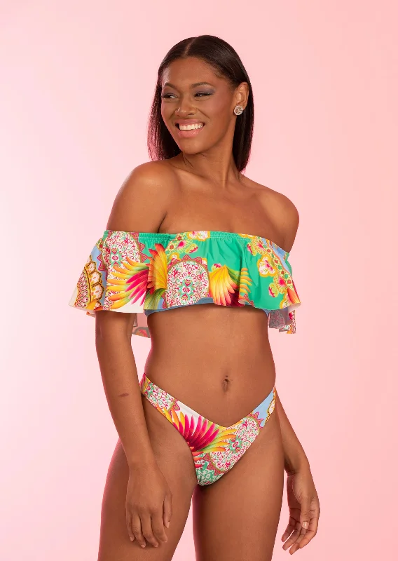 Marseille Off Shoulder Print Flounce (MS-125)